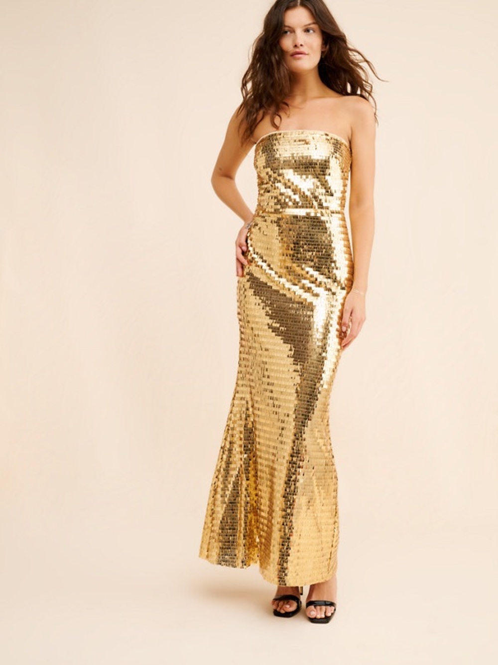 Simon Miller Gold Strapless Gown - size 4